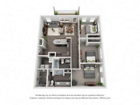 simulated floor plan for a 1 bedroom 4753 sq ft